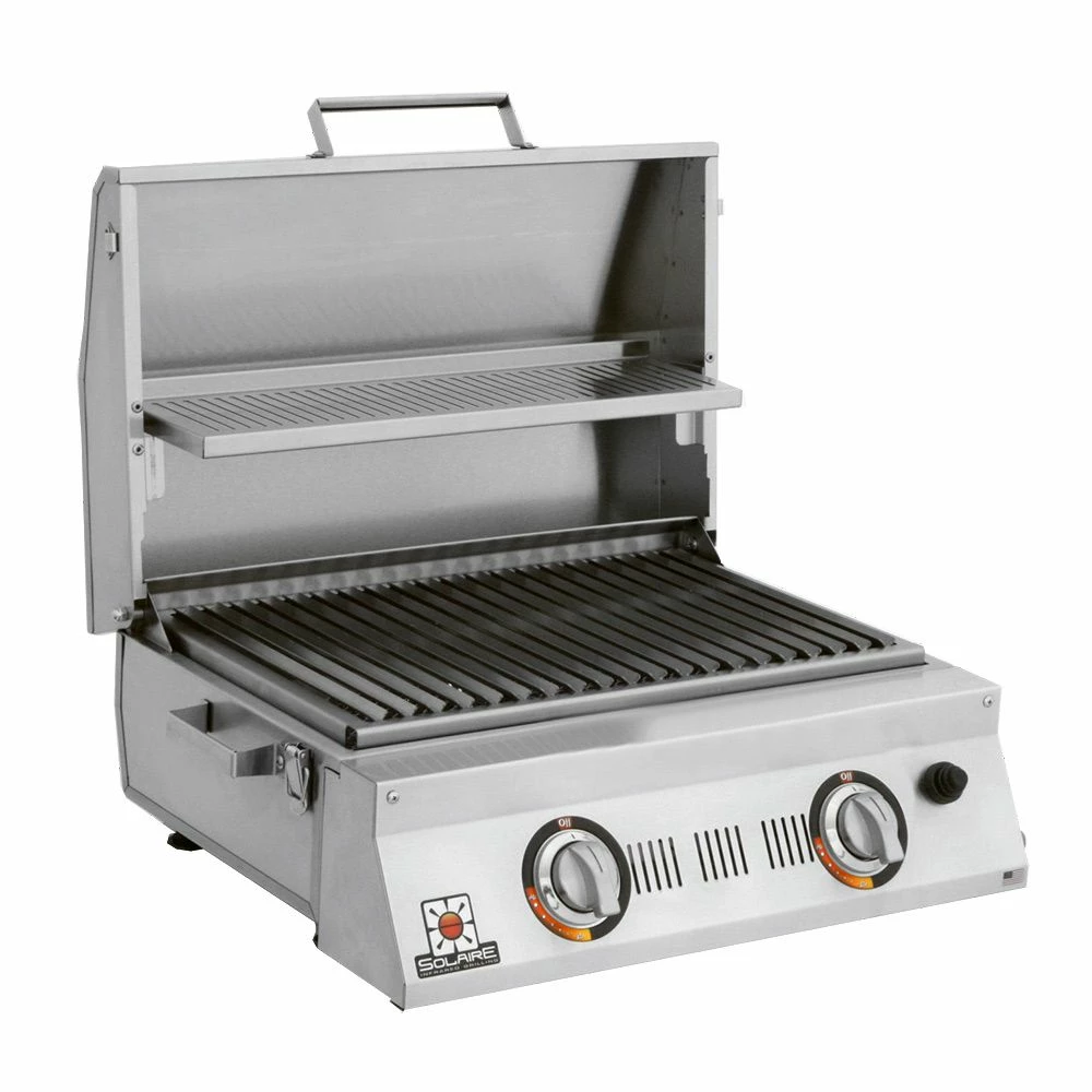 Solaire AA23A AllAbout Double Burner Infrared Portable Grill With Warming Rack 1 Solaire AA23A AllAbout Double Burner Infrared Portable Grill With Warming Rack