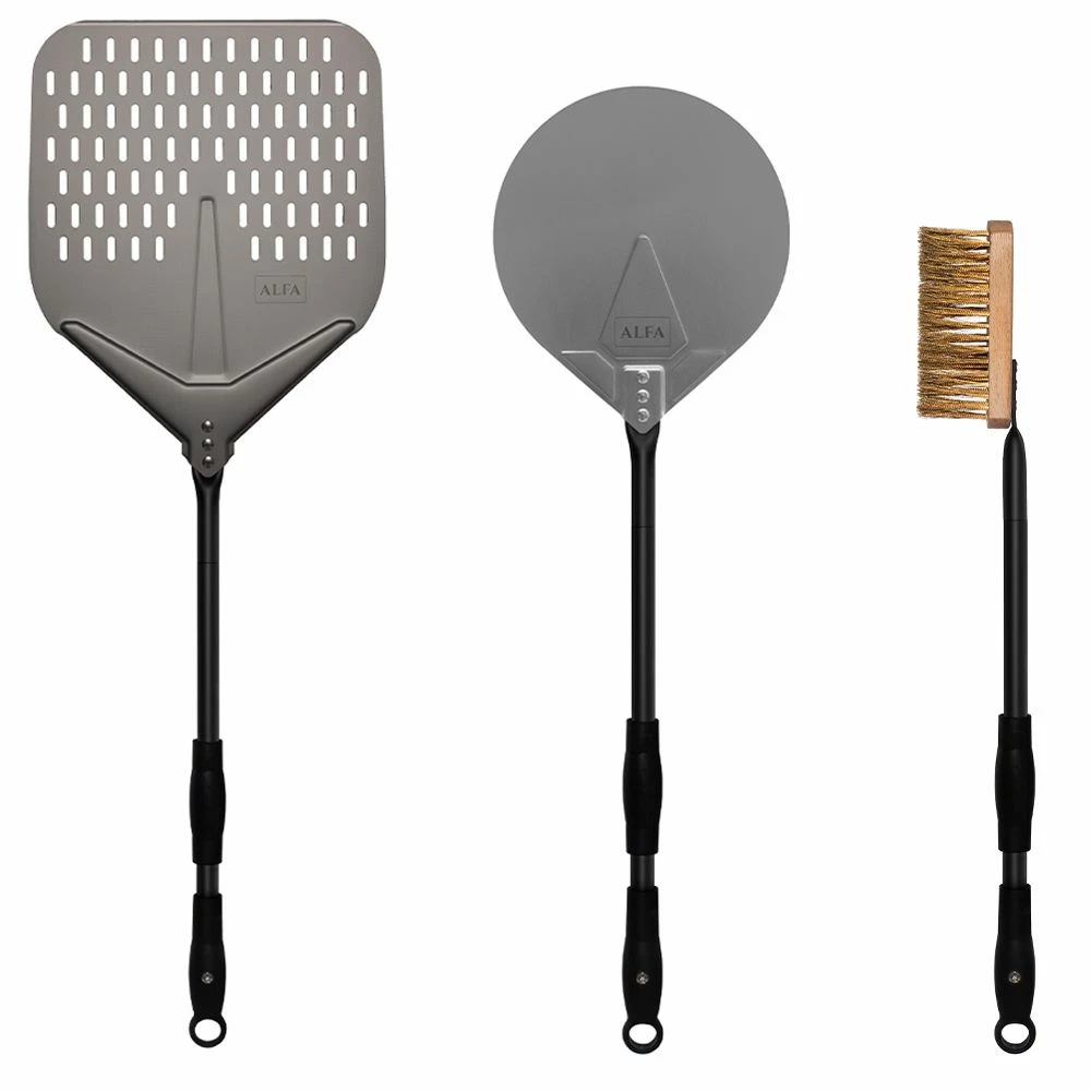 Alfa AC-3PSET36 36-Inch Medium Pizza Peel, Turner, And Brush 1 Alfa AC-3PSET36 36-Inch Medium Pizza Peel, Turner, And Brush
