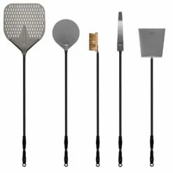 Alfa AC-5PSET48 48-Inch Large Pizza Peel, Turner, Brush, Rake, And Shovel