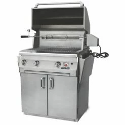 Solaire AGBQ-30 30-Inch Deluxe Freestanding Grill On 2-Door Cart With Rotisserie -Broil King Shop agbq 30 ped d 02 20