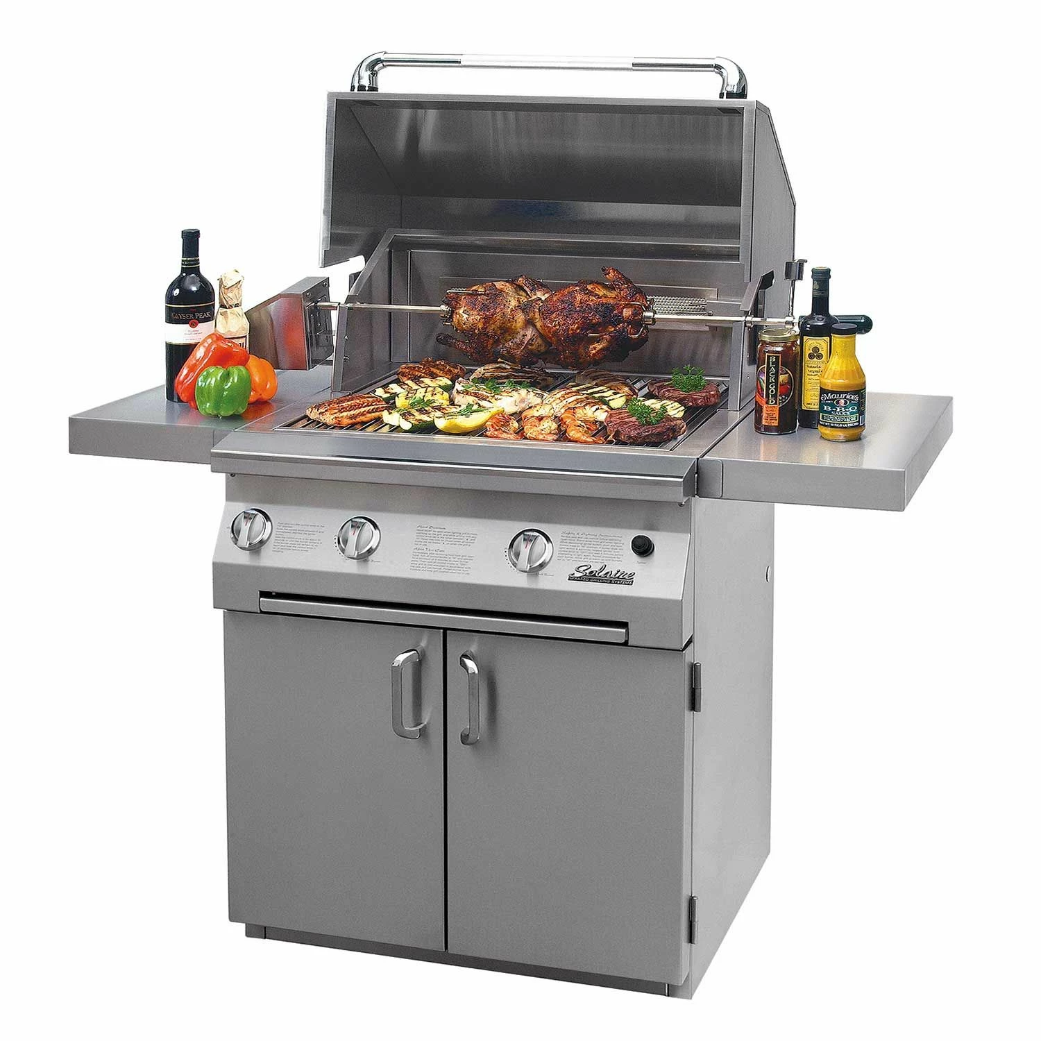 Solaire AGBQ-36 36-Inch Deluxe Freestanding Grill On 2-Door Cart With Rotisserie 4 Solaire AGBQ-36 36-Inch Deluxe Freestanding Grill On 2-Door Cart With Rotisserie - Image 4