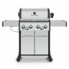 Broil King BR-S490 Baron S490 Pro Stainless Steel Infrared 4-Burner Gas Grill With Rotisserie And Side Burner, 57-Inches