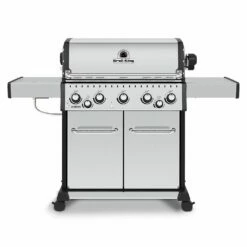 Broil King BR-S590 Baron S590 Pro Stainless Steel Infrared 5-Burner Gas Grill With Rotisserie And Side Burner, 63-Inches