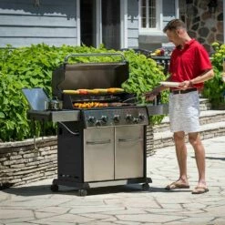 Broil King BR-S590 Baron S590 Pro Stainless Steel Infrared 5-Burner Gas Grill With Rotisserie And Side Burner, 63-Inches -Broil King Shop bk br s590 pro ls a 03 21