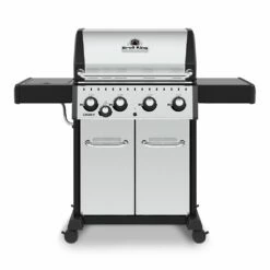 Broil King CRN-S440 Crown S440 Stainless Steel 4-Burner Gas Grill Side Burner, 57-Inches