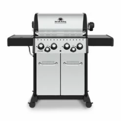 Broil King CRN-S490 Crown S490 Stainless Steel 4-Burner Gas Grill With Rotisserie And Side Burner, 57-Inches