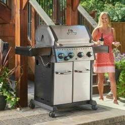 Broil King CRN-S490 Crown S490 Stainless Steel 4-Burner Gas Grill With Rotisserie And Side Burner, 57-Inches -Broil King Shop bk crn s490 ls a 03 21