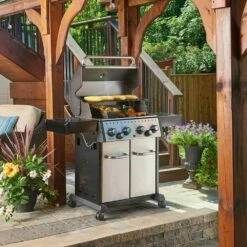 Broil King CRN-S490 Crown S490 Stainless Steel 4-Burner Gas Grill With Rotisserie And Side Burner, 57-Inches -Broil King Shop bk crn s490 ls b 03 21