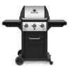 Broil King MON-320 Monarch 320 3-Burner Grill On 2-Wheel Cart, 22-Inches