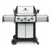 Broil King SIG-390 Signet 390 3-Burner Grill On 2-Wheel Cart With Side Burner, 25.5-Inches