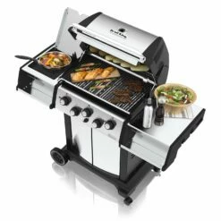 Broil King SIG-390 Signet 390 3-Burner Grill On 2-Wheel Cart With Side Burner, 25.5-Inches -Broil King Shop bk signet390 c 06 20