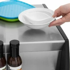 Broil King SIG-390 Signet 390 3-Burner Grill On 2-Wheel Cart With Side Burner, 25.5-Inches -Broil King Shop bk ss sideshelf a 06 20