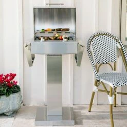 Coyote Stainless Steel Electric Grill On Pedestal (C1EL120SM-C1ELCT21) 26 Coyote Stainless Steel Electric Grill On Pedestal (C1EL120SM-C1ELCT21) -Broil King Shop c1el120sm c1elct21 ls h 07 21