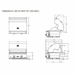 Delta Heat DHBQ26G-D Freestanding Gas Grill With Pedestal, 26-Inches 21 Delta Heat DHBQ26G-D Freestanding Gas Grill With Pedestal, 26-Inches -Broil King Shop dhbq26g d specs 02 20