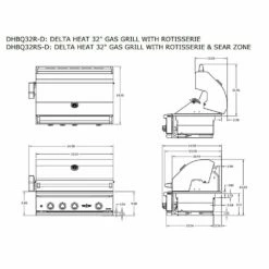 Delta Heat DHBQ32-D Built-In Gas Grill, 32-Inches -Broil King Shop dhbq32r d specs 02 20