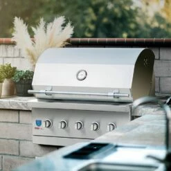 American Made Grills AMG-ENC54 Encore 54-Inch Built-In Dual Fuel Wood And Gas Grill With Infrared Searing Burner And Rotisserie Kit -Broil King Shop enc36 q 04 21