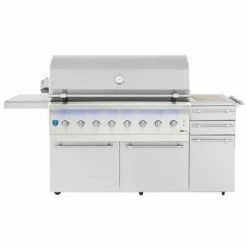 American Made Grills AMG-ENC54-CART Encore 54-Inch Dual Fuel Wood And Gas Grill With Infrared Searing Burner And Rotisserie Kit On Cart