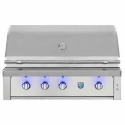 American Made Grills AMG-EST42 Estate 42-Inch Built-In Gas Grill With Infrared Searing Burner And Rotisserie Kit