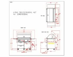 Lynx L42FR Professional Gas Grill On Cart, 42-Inch -Broil King Shop l42 freestanding specs