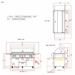 Lynx L54TRF Professional Gas Grill On Cart, 54-Inch -Broil King Shop l54trf specs 06 21