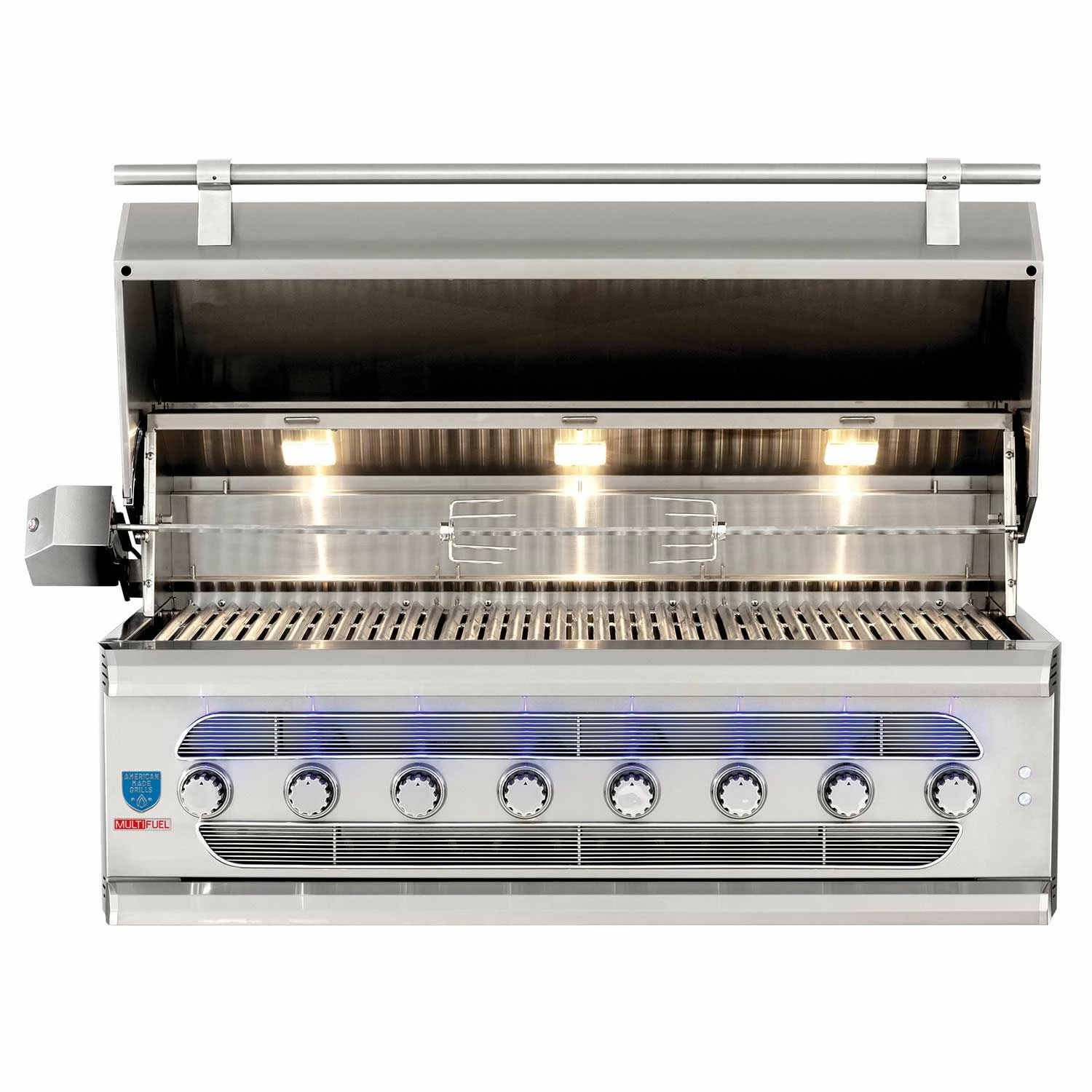 American Made Grills AMG-MUS54 Muscle 54-Inch Built-In Dual Fuel Wood And Gas Grill With Infrared Searing Burner And Rotisserie Kit 2 American Made Grills AMG-MUS54 Muscle 54-Inch Built-In Dual Fuel Wood And Gas Grill With Infrared Searing Burner And Rotisserie Kit - Image 2