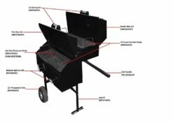 The Good-One Generation III Open Range Natural Wood Smoker And Grill, On Cart -Broil King Shop or exploded