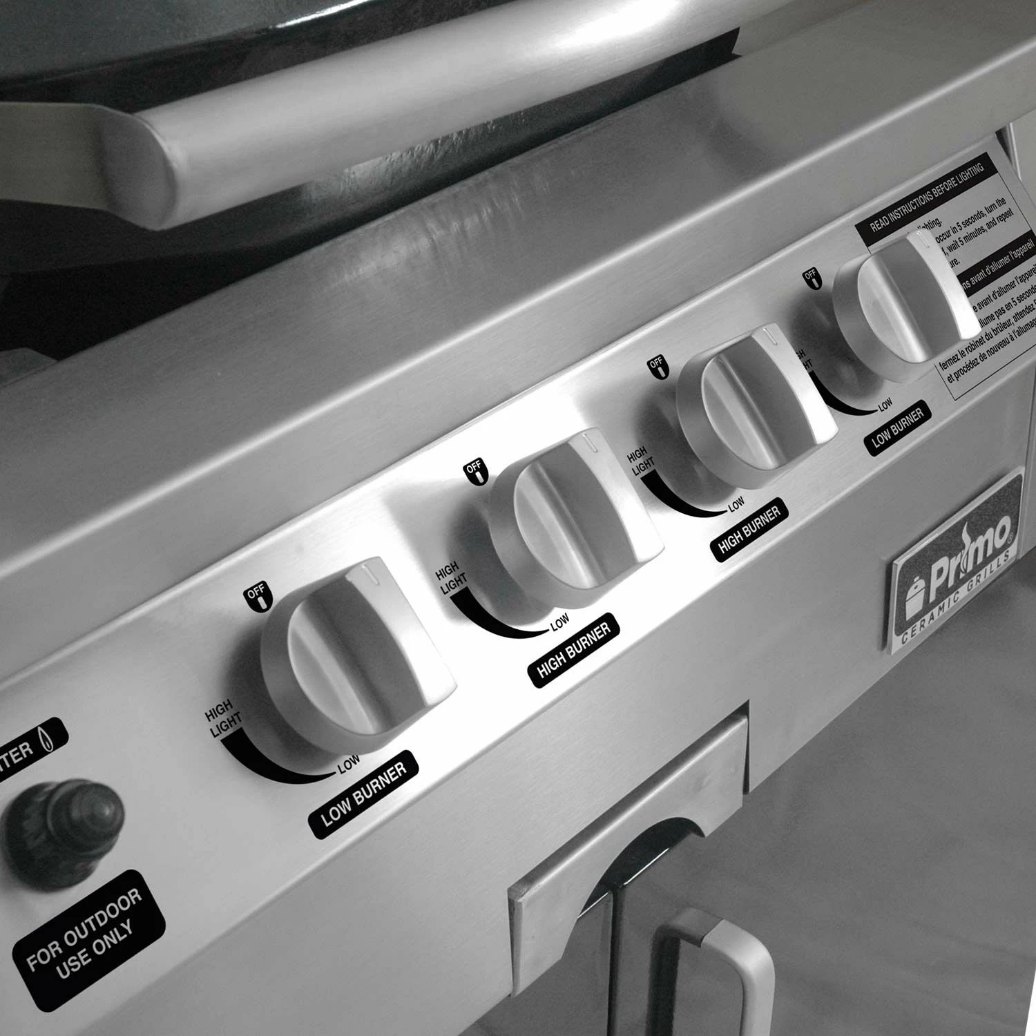 Primo GXLC Extra Large Oval Ceramic Propane Kamado Grill On Two-Drawer Cart 4 Primo GXLC Extra Large Oval Ceramic Propane Kamado Grill On Two-Drawer Cart - Image 4