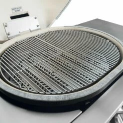 Primo GXLC Extra Large Oval Ceramic Propane Kamado Grill On Two-Drawer Cart 13 Primo GXLC Extra Large Oval Ceramic Propane Kamado Grill On Two-Drawer Cart -Broil King Shop oval g 420 front left dome open 01 20