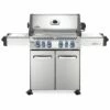 Napoleon P500RSIB-3 Prestige 500 Gas Grill On Cart With Rotisserie And Side Burner, 28-Inches