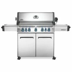 Napoleon P665RSIB Prestige 665 Gas Grill On Cart With Rotisserie And Side Burner, 37-Inches