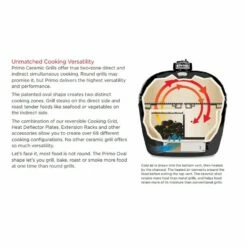 Primo GXLH Extra Large Oval Ceramic Natural Gas Kamado Grill Head -Broil King Shop primo feature split