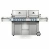 Napoleon PRO825RSBISS-3 Prestige PRO 825 Series Gas Grill On Cart With Rotisserie And Side Burner, 45-Inches
