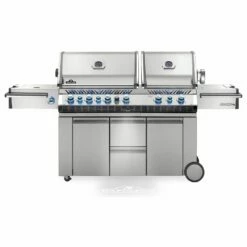 Napoleon PRO825RSBISS-3 Prestige PRO 825 Series Gas Grill On Cart With Rotisserie And Side Burner, 45-Inches