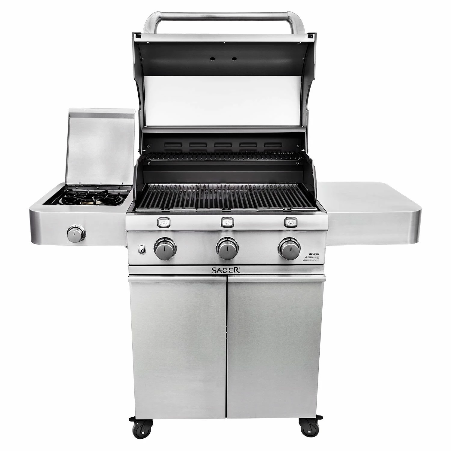 Saber R50CC0317 3-Burner Deluxe Freestanding Cast Infrared Grill With Side Burner, 32-Inches 2 Saber R50CC0317 3-Burner Deluxe Freestanding Cast Infrared Grill With Side Burner, 32-Inches - Image 2