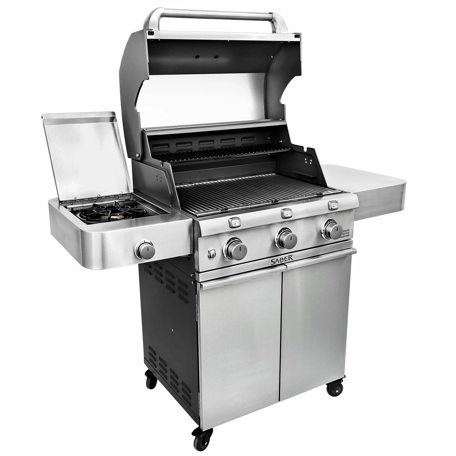 Saber R50CC0317 3-Burner Deluxe Freestanding Cast Infrared Grill With Side Burner, 32-Inches 4 Saber R50CC0317 3-Burner Deluxe Freestanding Cast Infrared Grill With Side Burner, 32-Inches - Image 4