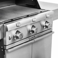 Saber R50CC0317 3-Burner Deluxe Freestanding Cast Infrared Grill With Side Burner, 32-Inches 17 Saber R50CC0317 3-Burner Deluxe Freestanding Cast Infrared Grill With Side Burner, 32-Inches -Broil King Shop r50cc0317 g 02 20