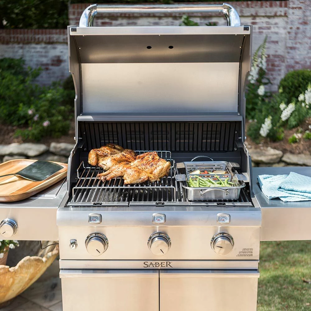 Saber R50CC0317 3-Burner Deluxe Freestanding Cast Infrared Grill With Side Burner, 32-Inches 11 Saber R50CC0317 3-Burner Deluxe Freestanding Cast Infrared Grill With Side Burner, 32-Inches - Image 11