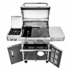 Saber R50SC0017 3-Burner Deluxe Freestanding Infrared Grill With Side Burner, 32-Inches -Broil King Shop r50sc0017 d 02 20
