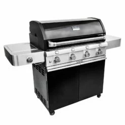 Saber R67CC1117 4-Burner Deluxe Freestanding Infrared Grill With Side Burner, Black, 40-Inches -Broil King Shop r67cc1117 c 02 20