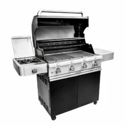 Saber R67CC1117 4-Burner Deluxe Freestanding Infrared Grill With Side Burner, Black, 40-Inches -Broil King Shop r67cc1117 d 02 20