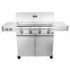 Saber R67SC0017 4-Burner Deluxe Freestanding Infrared Grill With Side Burner, 40-Inches