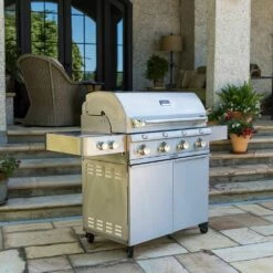 Saber R67SC0017 4-Burner Deluxe Freestanding Infrared Grill With Side Burner, 40-Inches -Broil King Shop r67sc0017 ls a 02 20