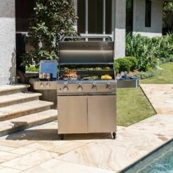 Saber R67SC0017 4-Burner Deluxe Freestanding Infrared Grill With Side Burner, 40-Inches -Broil King Shop r67sc0017 ls e 02 20