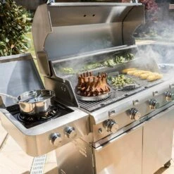 Saber R67SC0017 4-Burner Deluxe Freestanding Infrared Grill With Side Burner, 40-Inches -Broil King Shop r67sc0017 ls f 02 20