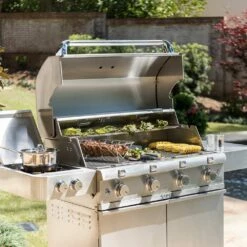 Saber R67SC0017 4-Burner Deluxe Freestanding Infrared Grill With Side Burner, 40-Inches -Broil King Shop r67sc0017 ls g 02 20