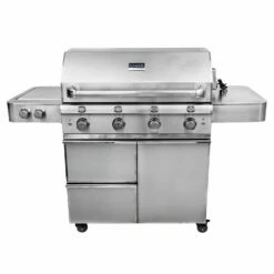 Saber R67SC0917 4-Burner Elite Freestanding Infrared Grill With Rotisserie & Side Burner, 40-Inches