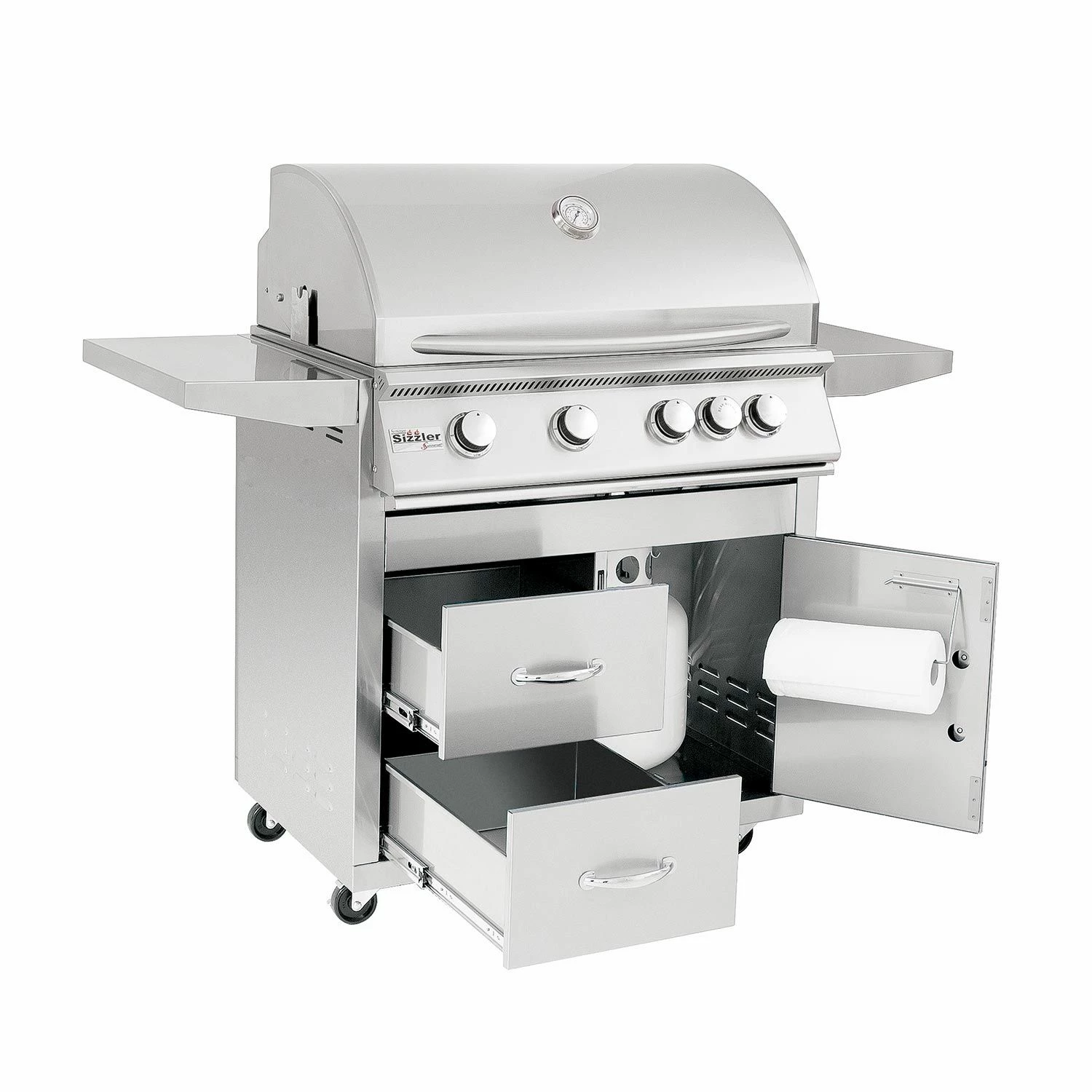 Summerset SIZ26-CART-SIZ26 Sizzler Series Gas Grill On Deluxe Cart, 32-Inch 2 Summerset SIZ26-CART-SIZ26 Sizzler Series Gas Grill On Deluxe Cart, 32-Inch - Image 2