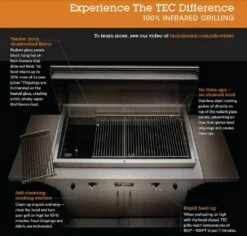 TEC Sterling Patio 2 FR Infrared Gas Grill On Cabinet, 44-Inches -Broil King Shop tec about img 4