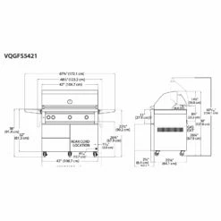 Viking 5 Series Stainless Steel Cart Gas Grill With ProSear Burner & Rotisserie, 42-Inch (VQGFS542) -Broil King Shop vqgfs542 c 05 21
