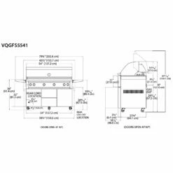 Viking 5 Series Stainless Steel Cart Gas Grill With ProSear Burner & Rotisserie, 54-Inch (VQGFS554) -Broil King Shop vqgfs554 c 05 21